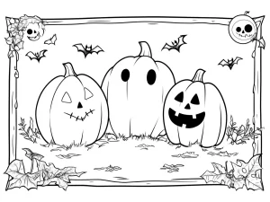 image pour coloriage Citrouille enfant