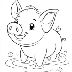 coloriage Cochon pour enfant à imprimer