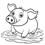 coloriage Cochon en ligne pour enfant