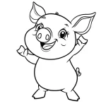 coloriage Cochon a colorier en ligne gratuitement