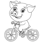 coloriage Cochon à imprimer pour enfant de 7 ans