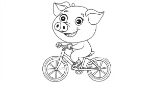 coloriage Cochon à imprimer pour enfant de 7 ans
