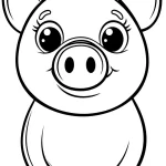 coloriage Cochon pour enfants à télécharger