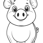 image de coloriage Cochon pour enfant