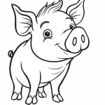 coloriage Cochon pour primaire