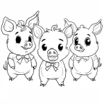 coloriage Cochon pour enfant de à imprimer