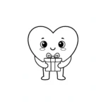 coloriage Coeur pour enfant de 4 ans