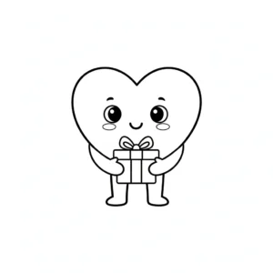 coloriage Coeur pour enfant de 4 ans