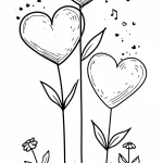 coloriage Coeur pour enfant de 6 ans