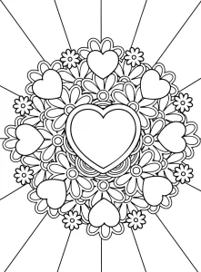imprimer coloriage Coeur gratuit