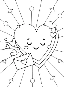 coloriage Coeur à imprimer pour enfant de 4 ans