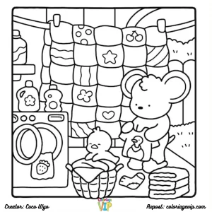 coloriage Comfy Days pour enfant de 6 ans