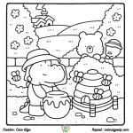 coloriage Comfy Days pour enfant de 4 ans