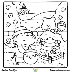 coloriage Comfy Days pour enfant de 4 ans