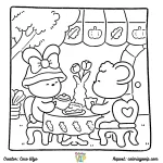coloriage Comfy Days à imprimer pour enfant de 3 ans