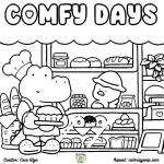 coloriage Comfy Days gratuit pour enfants