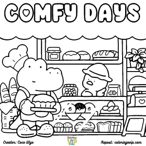 coloriage Comfy Days gratuit pour enfants
