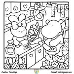 coloriage Comfy Days pour enfant de 5 ans
