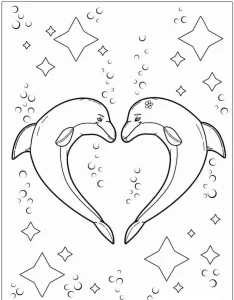 coloriage Dauphin pour bebe a imprimer