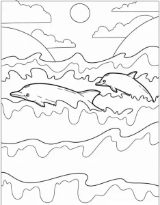 coloriage Dauphin pour enfants à télécharger