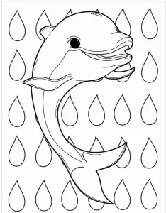 coloriage Dauphin a colorier en ligne gratuitement