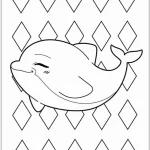 coloriage Dauphin à imprimer pour enfant de 8 ans