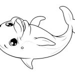 coloriage Dauphin pour enfant de 6 ans