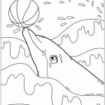 coloriage Dauphin à imprimer pour enfant de 3 ans