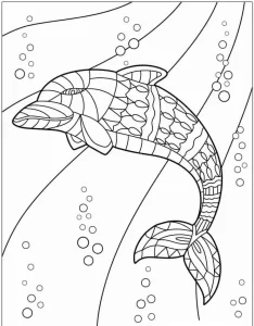 coloriage Dauphin pour enfant de 7 ans