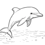 coloriage Dauphin pour enfants à imprimer