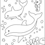 coloriage Dauphin pour enfant de 7 ans