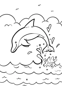coloriage Dauphin a imprimer