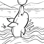 image pour coloriage Dauphin enfant