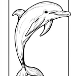 coloriage Dauphin et découpage à imprimer