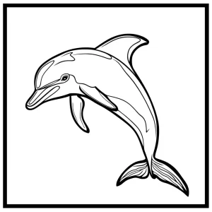 coloriage Dauphin pour enfant de 8 ans