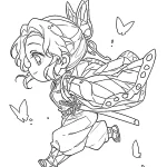 coloriage Demon Slayer à imprimer pour enfant de 2 ans