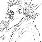 coloriage Demon Slayer à imprimer pdf gratuit