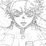 coloriage Demon Slayer educatif pour enfant