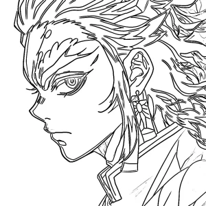 coloriage Demon Slayer pour enfants à télécharger