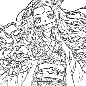 imprimer coloriage Demon Slayer