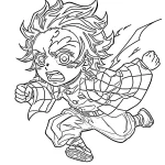 coloriage Demon Slayer pour enfant de 10 ans