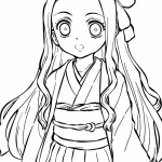 coloriage Demon Slayer pour primaire