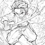 coloriage Demon Slayer d