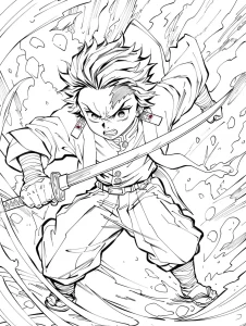 coloriage Demon Slayer d