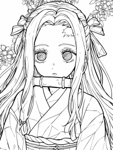 télécharger coloriage Demon Slayer gratuit
