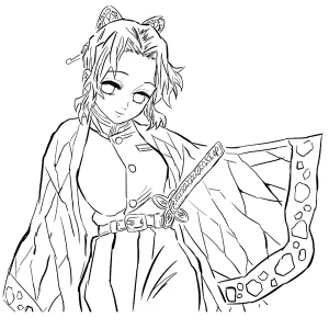 coloriage Demon Slayer a dessiner en ligne