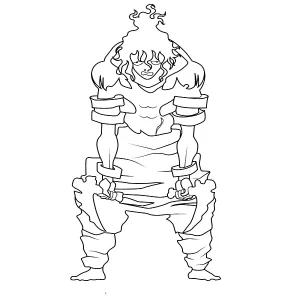 coloriage Demon Slayer pour enfant à imprimer