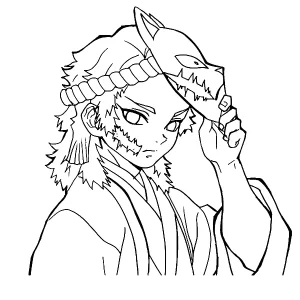 coloriage Demon Slayer a dessiner en ligne
