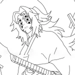 coloriage Demon Slayer à imprimer pour enfant de 2 ans
