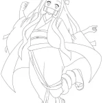 coloriage Demon Slayer et decoupage a imprimer gratuit